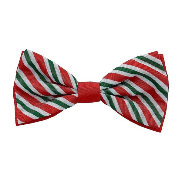 Peppermint Stripe Christmas Bow Tie for Small Dogs and Cats