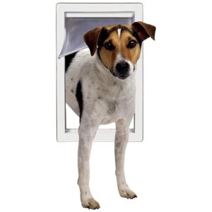 Perfect Pet Door for Medium Size Dogs with Clear PET Flap and Adjustable Frame