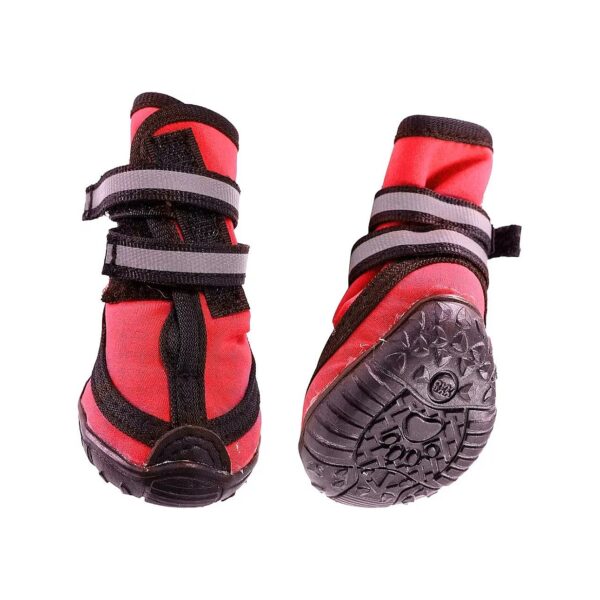 Performance Waterproof Dog Boots Red Medium Size for Active Pups