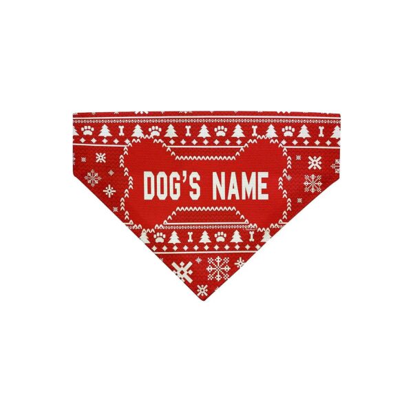 Personalized Christmas Dog Bandana Bib Scarf for Small Puppies