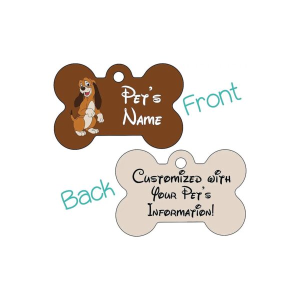 Personalized Copper Pet ID Tag with 4 Lines of Text for Dogs and Cats