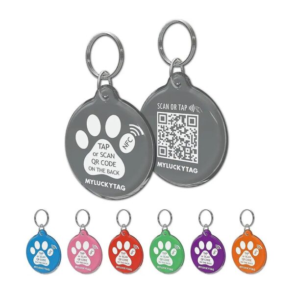 Personalized Pet ID Tag for Dogs and Cats with Free Pet Profile and Location Alert Email