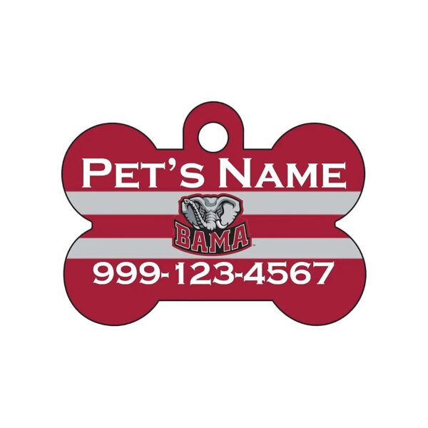 Personalized Pet ID Tag with Official Alabama Crimson Tide Trademark