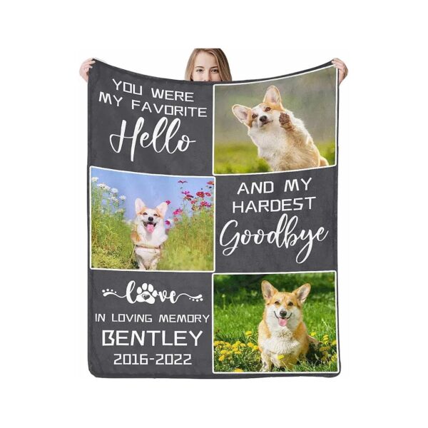 Personalized Pet Memorial Blanket for Loving Tributes