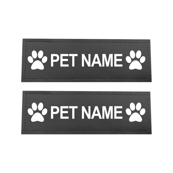 Personalized Pet Patches with Hook for Loop-Backed Harness Vests