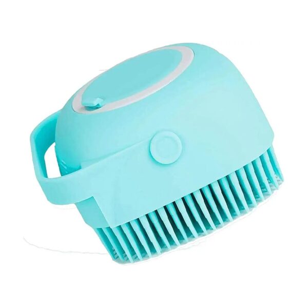 Pet Bathing Grooming Brush with Shampoo Container for Soothing and Calming