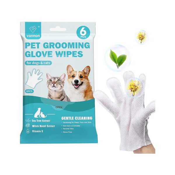 Pet Bathing Wipes for Dogs and Cats with Deodorizing and Grooming Properties