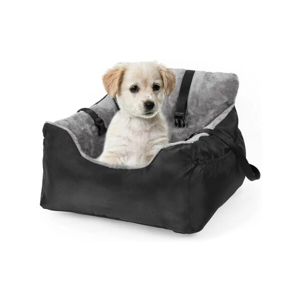 Pet Booster Car Carrier for Small Dogs with Storage Pockets and Washable Design