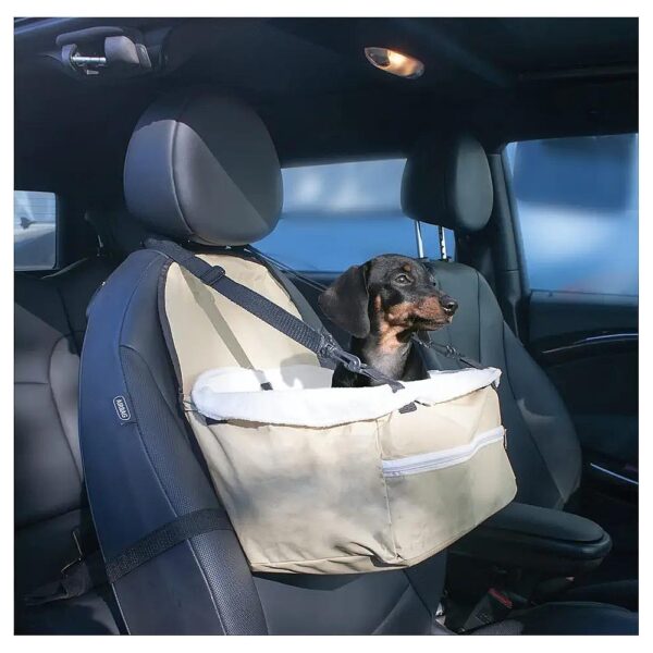 Pet Booster Seat with Safety Leash for Back Seat Use