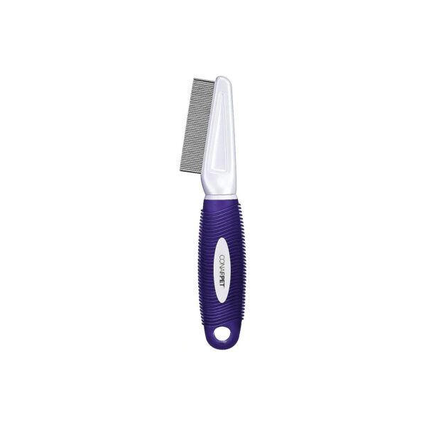 Pet Brush for Tick Removal with Stainless Steel Teeth and Memory Grip