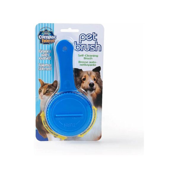 Pet Brush with Innovative Twist Button Release for Easy Cleaning