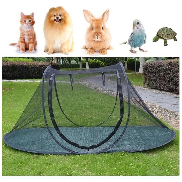 Pet Camping Tent with Breathable Mesh and Zippered Door for Dogs, Cats, and Small Animals