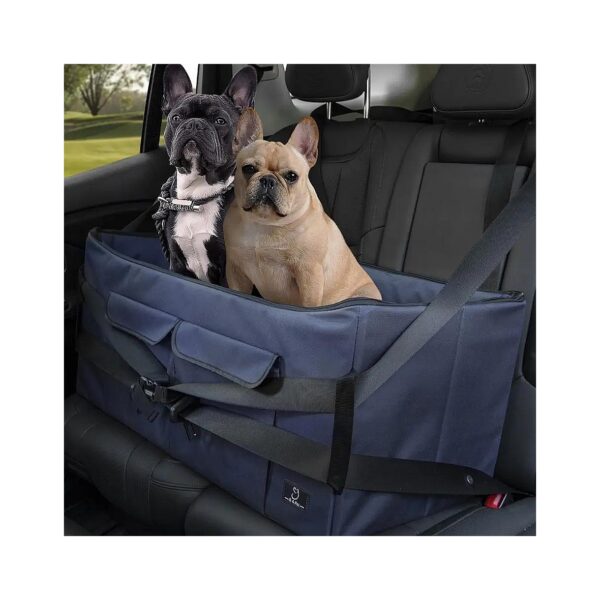 Pet Car Seat for Large Dogs with 2 Safety Leashes and Detachable Inner for Home and Away