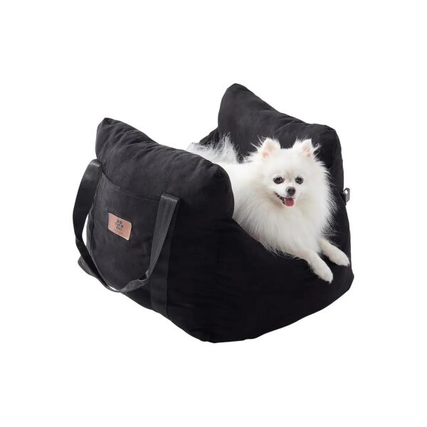 Pet Car Seat with Built-in Storage Pockets for Small Dogs