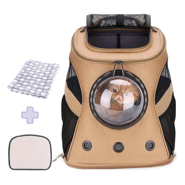 Pet Carrier Backpack for Small Dogs and Fat Cats with Bubble Window and Ventilation Holes