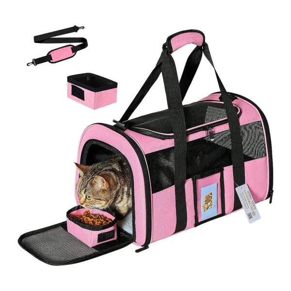 Pet Carrier for Small Cats and Dogs with Breathable Fabric and TSA Approval