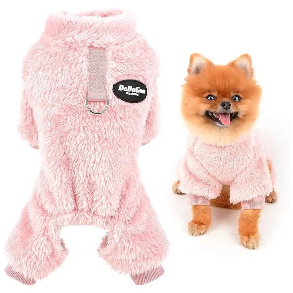 Pet Comfy Sherpa Fleece Jammies with D-Ring for Small Dogs and Cats