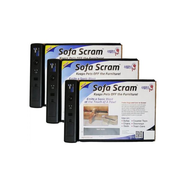 Pet Deterrent Sofa Scram Sonic Pad 3-Pack Solution