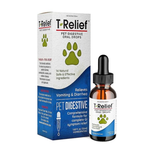 Pet Digestive Relief Drops with Soothing Aloe and 13 Natural Homeopathic Actives