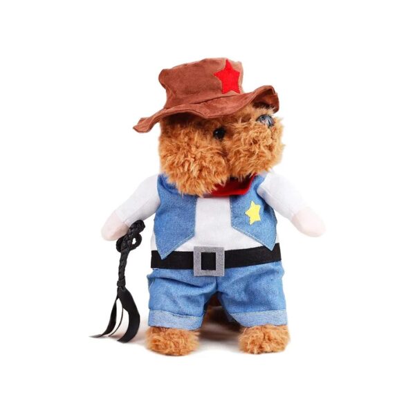 Pet Dog Cat Cowboy Jacket and Hat Super Cute Costume for Small Animals Cosplay XL