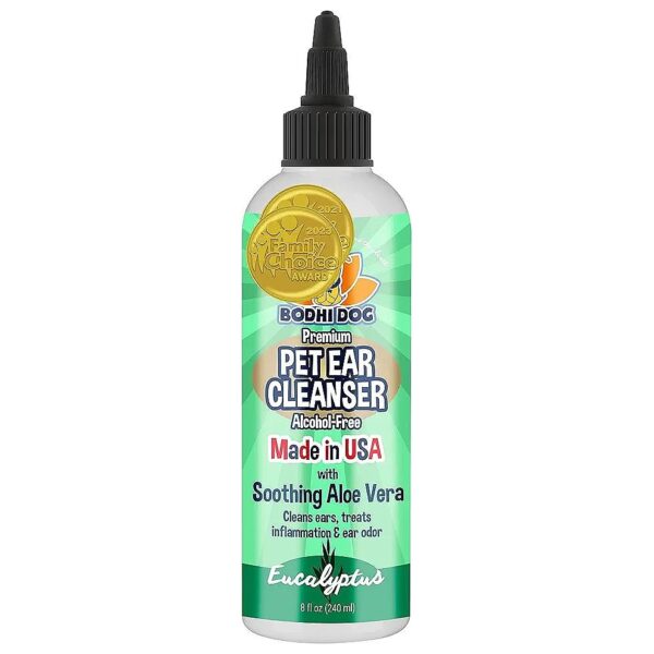 Pet Ear Cleaner with Eucalyptus and Aloe Vera for Fresh and Clean Ears