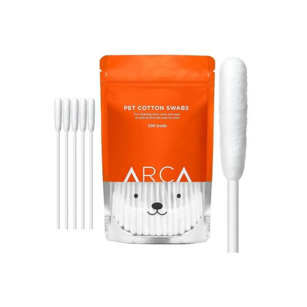 Pet Ear Cleaning Kit for Dogs and Cats with Extra Long Cotton Swabs