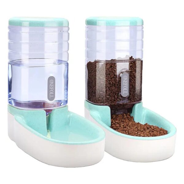 Pet Feeder and Water Dispenser Set for Small Breed Dogs and Cats Without Electricity