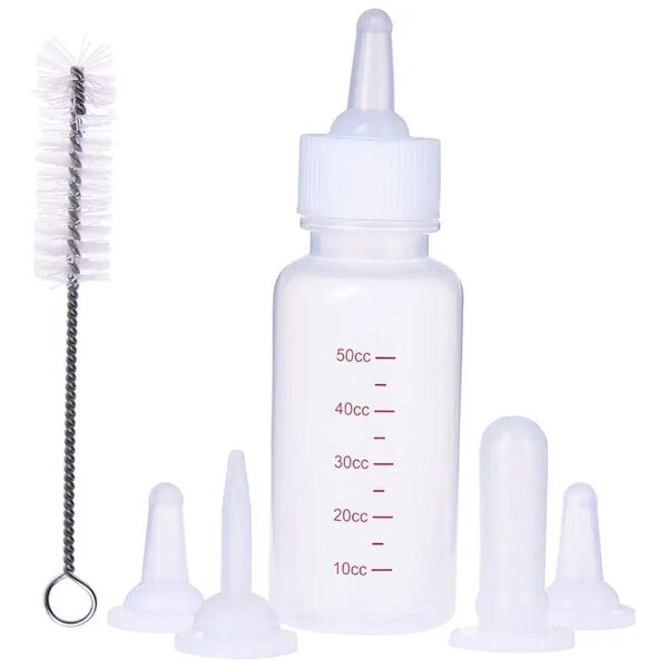 Pet Feeding Bottle Kit Replacement Nipples for Newborn Pets