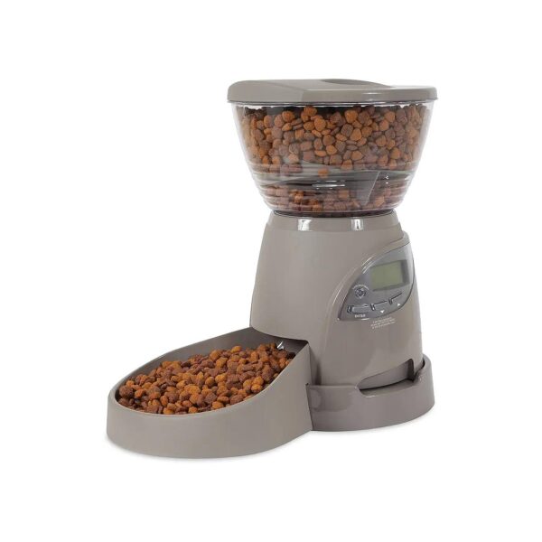 Pet Food Feeder with Programmable Timers and Adjustable Portion Sizes