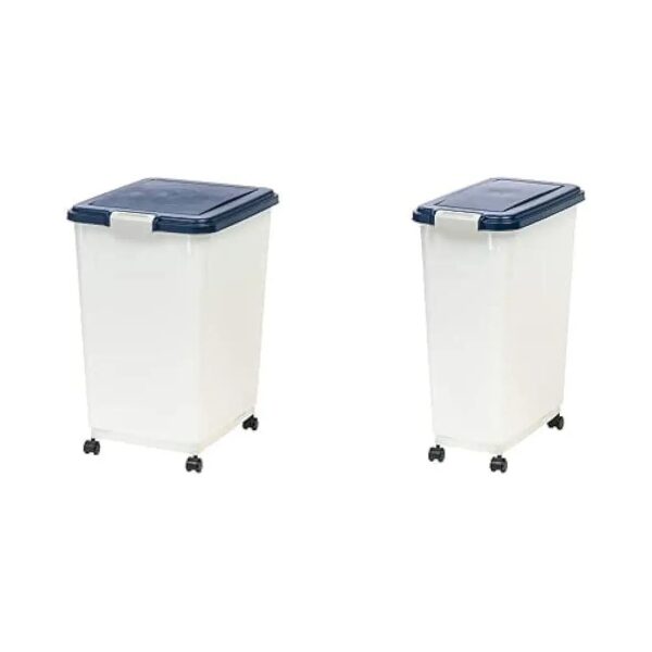 Pet Food Storage Container Combo with 69 and 47 Quarts of Flexible Capacity