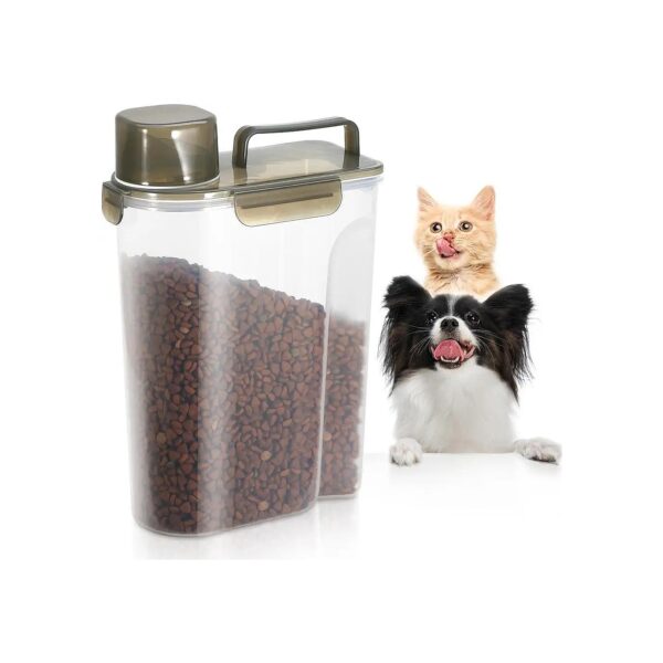 Pet Food Storage Container with Spout and Cup for Small Animals with Fresh Pet Food