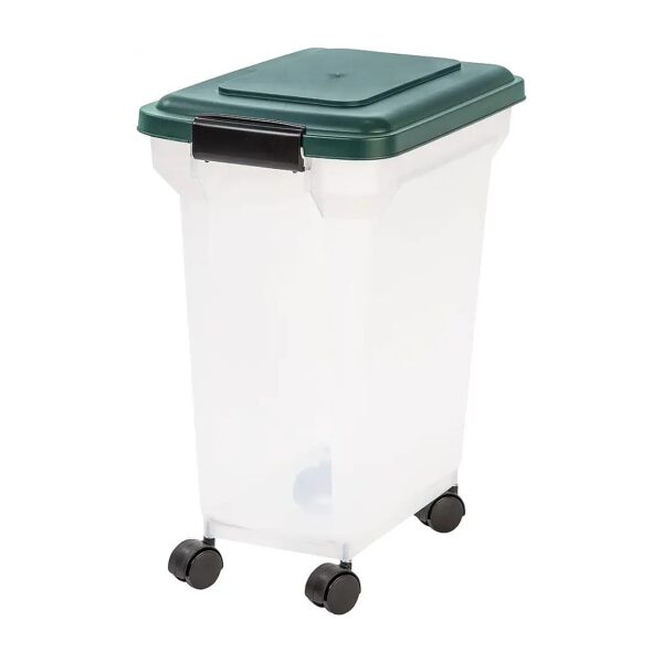 Pet Food Storage Container with Wheels and Airtight Seal for Freshness and Odor Control