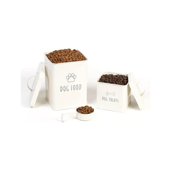 Pet Food Storage Containers with Lids and Scoops for Efficient Meal Preparation