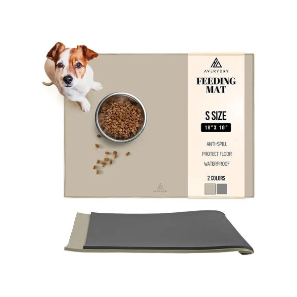 Pet Food and Water Mat for Multi-Animal Feeding Stations, 63 High Lip Design