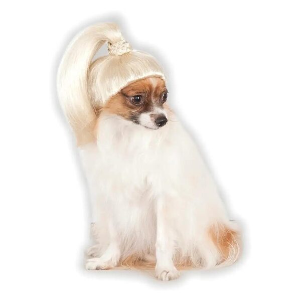 Pet Furniture and Accessories Blonde Ponytail Wig for Small to Medium Dogs