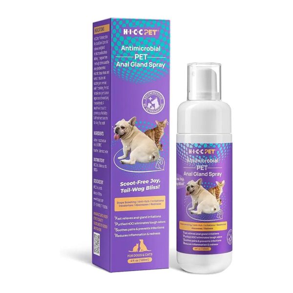 Pet Gland Care Spray with Natural HOCl for Odor-Free Pet