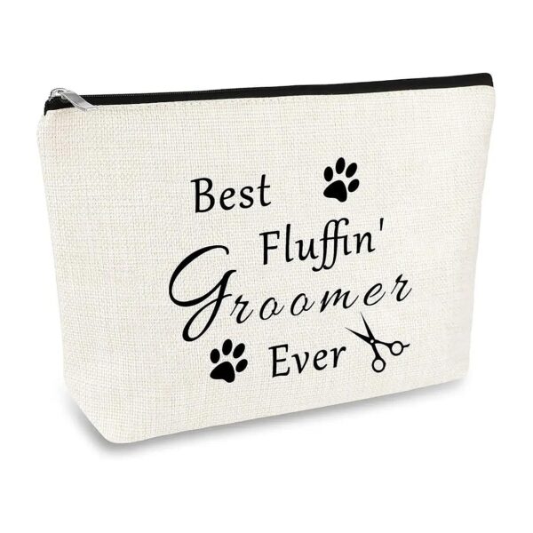 Pet Groomer Appreciation Gift Engraved Makeup Bag for Dog Groomers