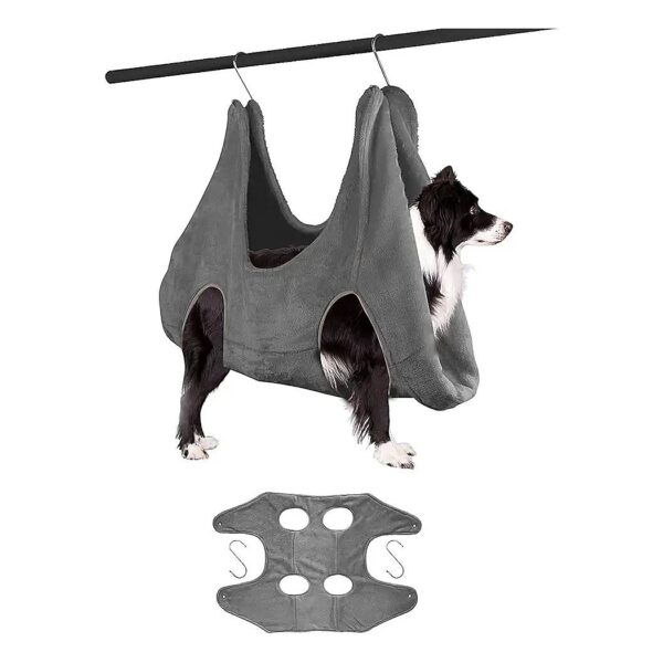 Pet Grooming Hammock with Nail Clipper Restraint Bag for Small to Large Dogs