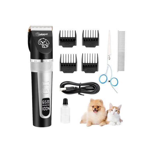 Pet Grooming Kit for Small and Large Dogs with Cordless Design and Titanium Blade