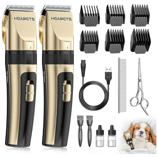 Pet Grooming Kit with Cordless Electric Dog Clippers for Efficient Trim