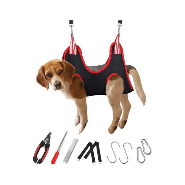 Pet Grooming Kit with Dog Hammock and Nail Clippers for Hair Care and Nail Trimming