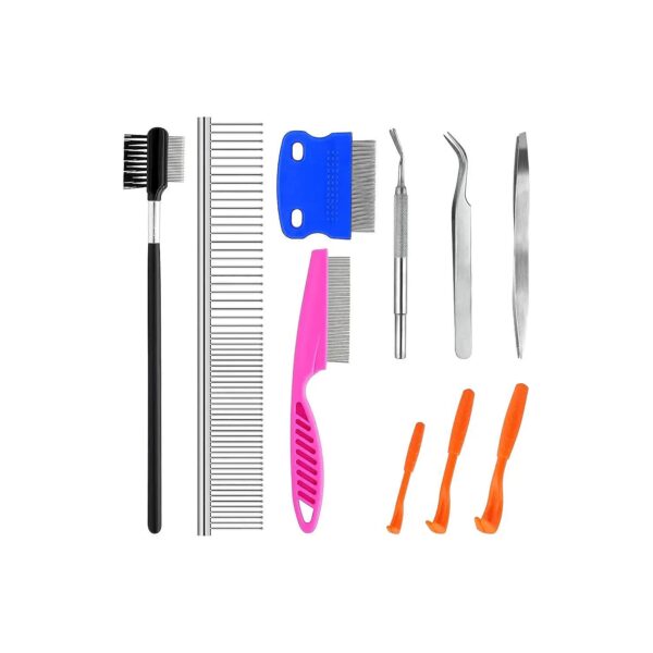 Pet Grooming Tool Kit for Small Dogs Cats with Tick Removal and Comb