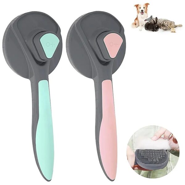 Pet Grooming Tool for Cats and Dogs with 2Pack Removes Loose Hair & Tangles