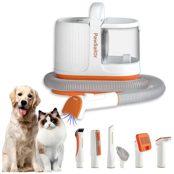 Pet Hair Removal Vacuum Brush for Grooming Kit with 6 Tools and Low Noise Operation