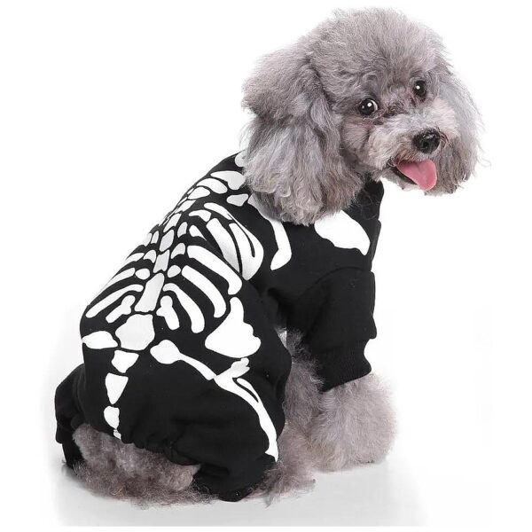 Pet Halloween Skeleton Costumes Sweatshirt for Dogs Cats Funny Kitten Puppies