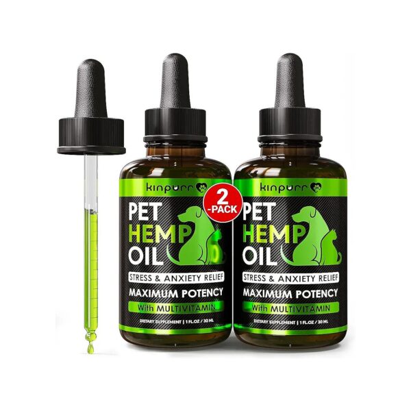 Pet Hemp Oil Drops Treats for Dogs and Cats Anxiety Relief