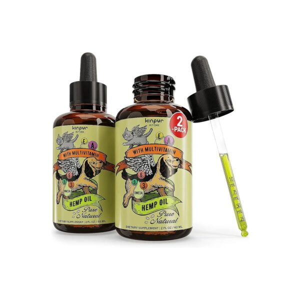 Pet Hemp Oil for Dogs and Cats Supports Hip and Joint Function with Omega Acids