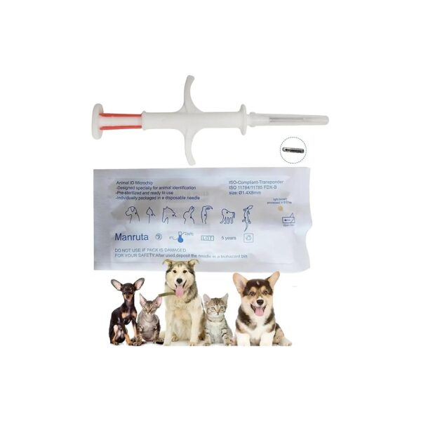 Pet Identification Microchip Universal Standard 20 Pack 4x8mm for Dogs and Cats