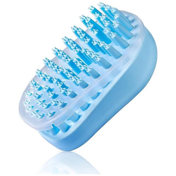 Pet Massage Comb Soft Silicone Bristles Grooming Brush Dogs Cats