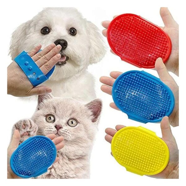 Pet Massage Rubber Bath Glove for Dogs Cats and Small Animals